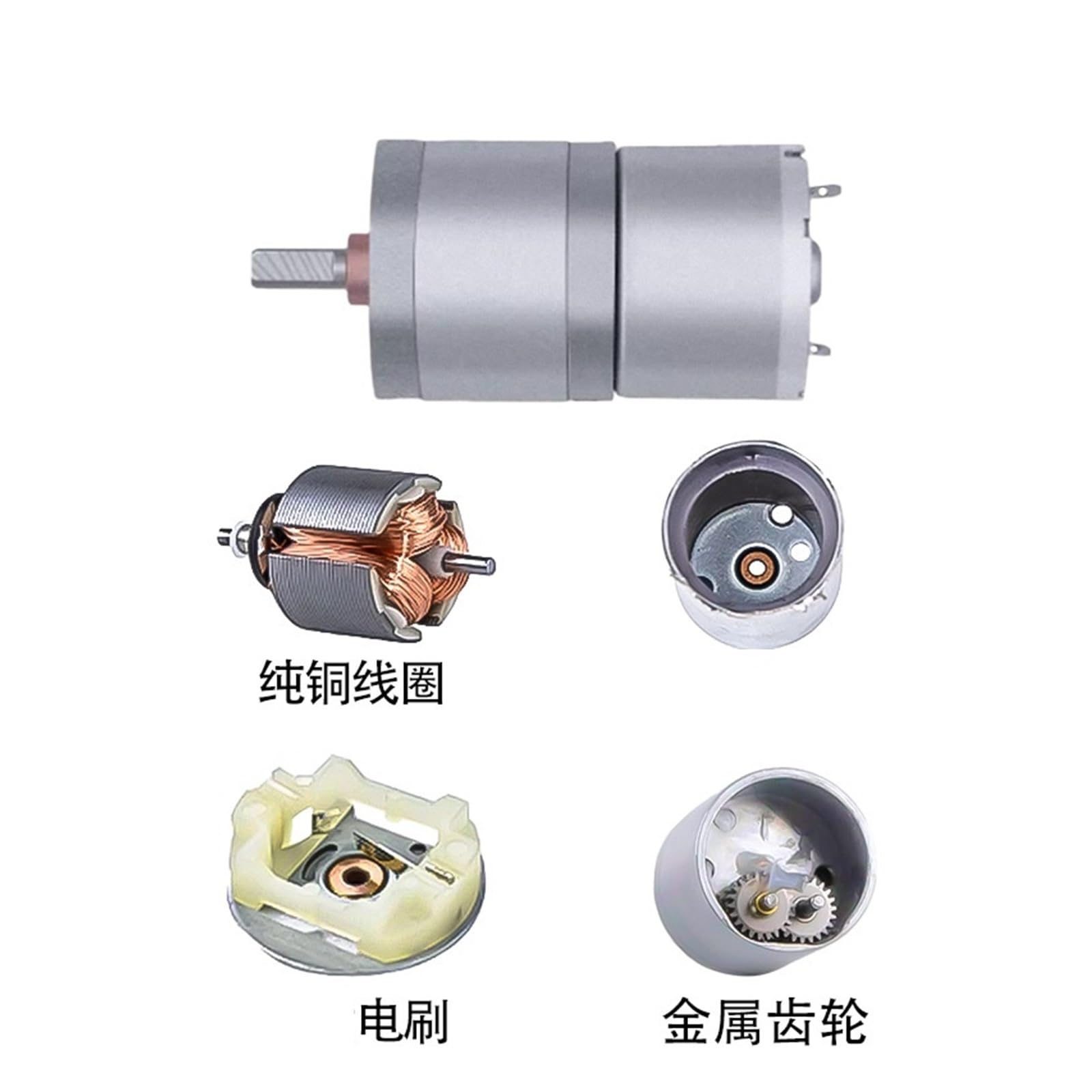 Motor reductor de CC micro JGA25-310 12 V con regulación velocidad(12V830rpm)
