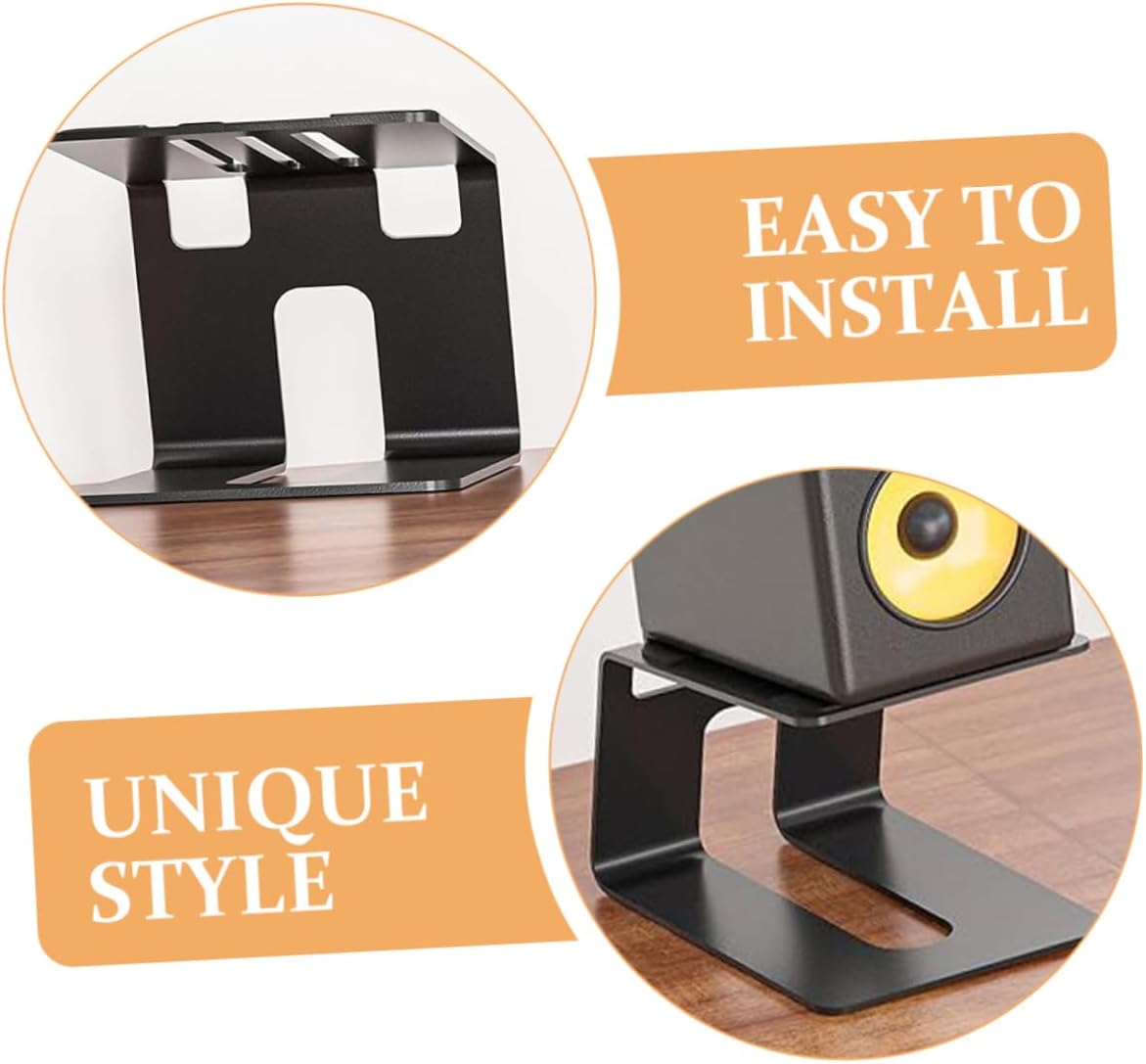 Desktop Speaker Stand Sound Speaker Riser Sturdy Metal Design for Enhanced Audio for Home Office and Entertainment Setup