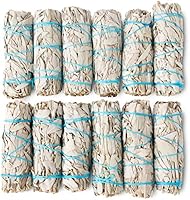 White Sage Smudge Sticks 4" Inch Smudging Wands | Smudge Kit White Sage Incense Sticks for Cleansing… (12 Pack)