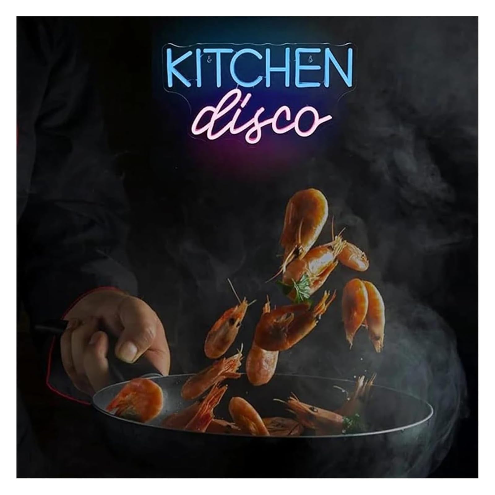 Neón Sign Discoteca de cocina con letrero neón, luz LED regulable, para ideal para bares, cocinas, cafeterías y restaurantes