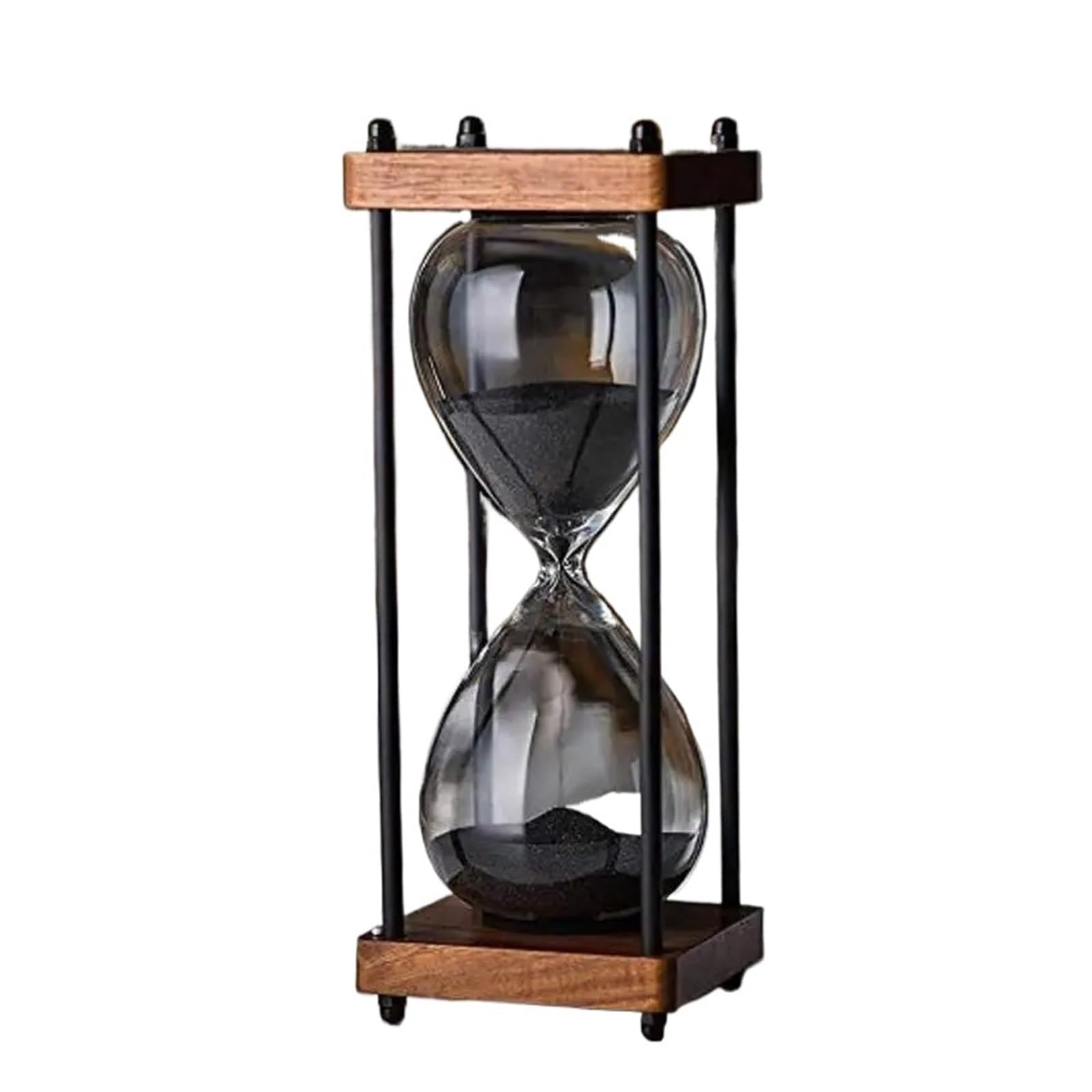Reloj de arena grande reloj de arena temporizador de metal reloj de arena Herramientas de Gestión del Tiempo para la Cocina Oficina de Hogar Decoración de Oficina(Light Blue)