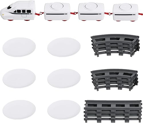 Miniatura 4 de Tren de sushi, mesa giratoria para alimentos, tren eléctrico a batería, platos japoneses de sashimi, bandeja para servir bajo el árbol de Navidad,