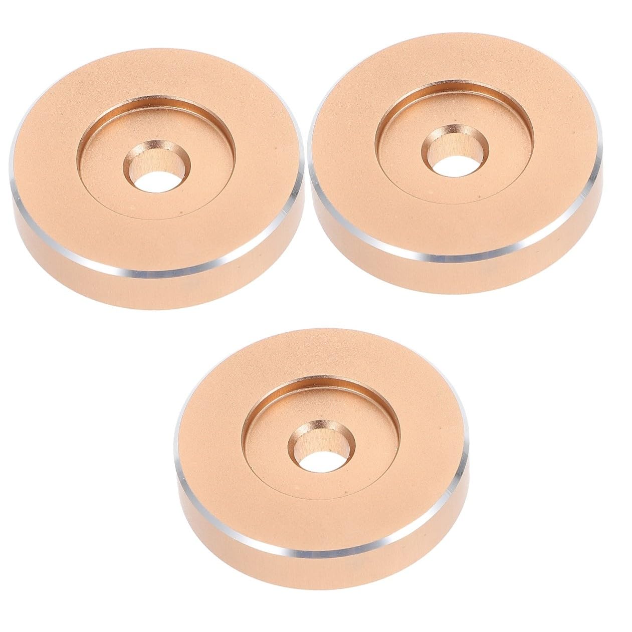 OSALADI Adattatore da 3 Pezzi 45 Giri/min per Giradischi in Vinile da 7 Pollici Accessorio in Metallo per Eccentricità Ridotta al Minimo per Una Riproduzione Sostituzione