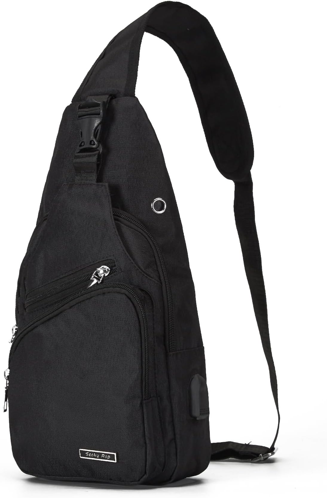 Men Women Sling Backpack Anti Theft Crossbody Shoulder Chest Bag with USB Charging Port