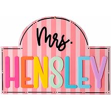 Personalized Classroom Door Sign,Custom Acrylic Teacher Name Sign Classroom Door Hanger Classroom Welcome Sign Back To School Teacher Appreciation Gift Style A
