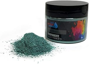 Epoxy Resin Paint, Epoxy Pigments, 15 g, Pearlescent Metallic Colour Powder Pigment for Epoxy Resin, Jewellery, Art, Tables, Jewellery, Painting (Olive Green)