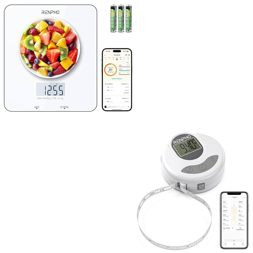 Kitchen Scale RENPHO Smart Food Scale, Digital For Food Ounces And Grams, Coffee Meal Prep
