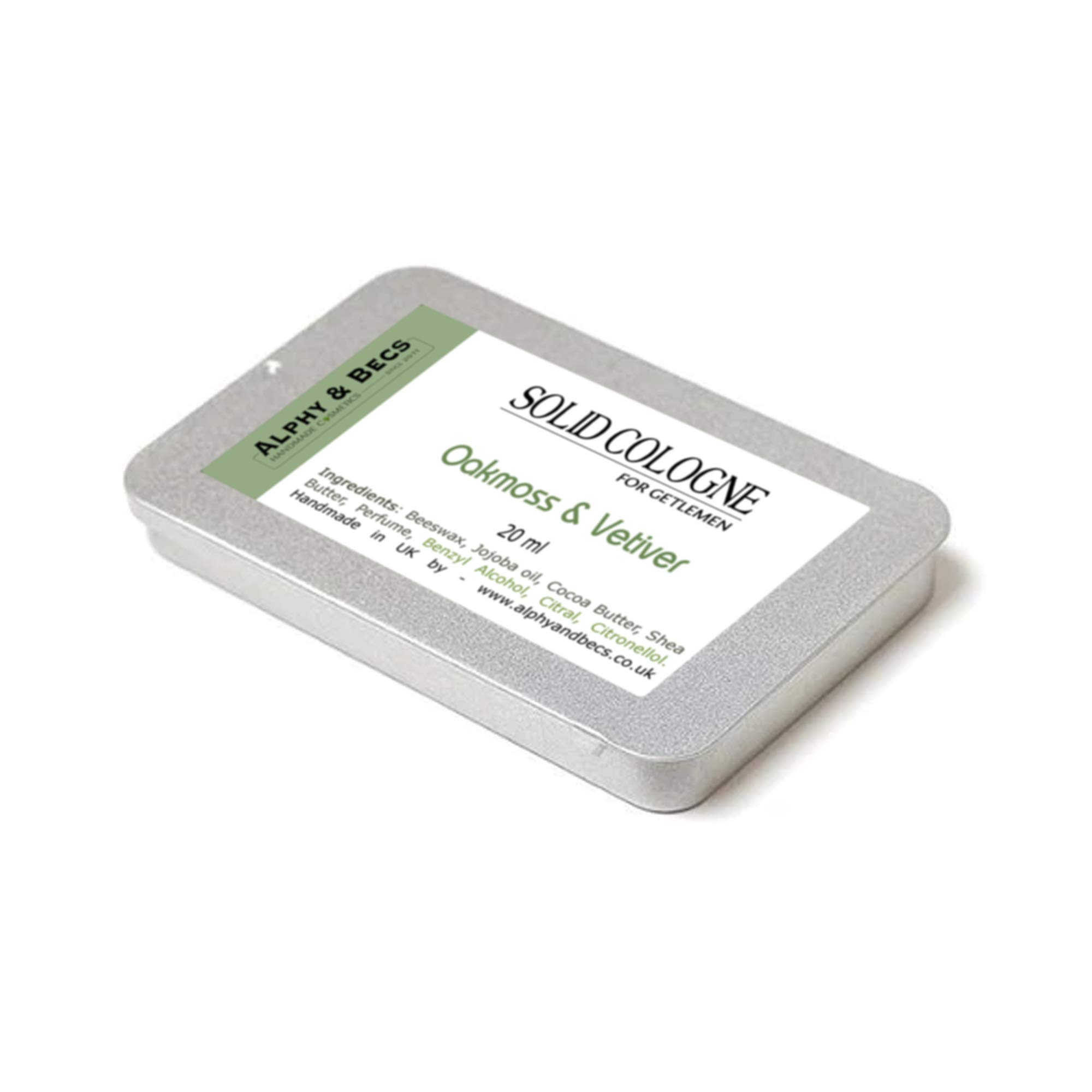 Alphy And Becs Solid Cologne For Men Oakmoss And Vetiver