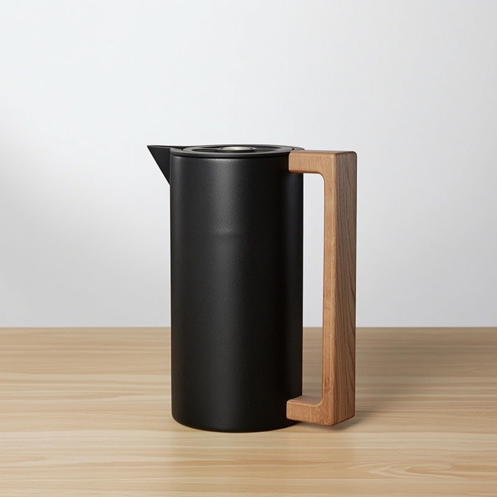 Jarra Termo con Mango Jarra Térmica Portátil Recipiente para Cocina, Array, Negro