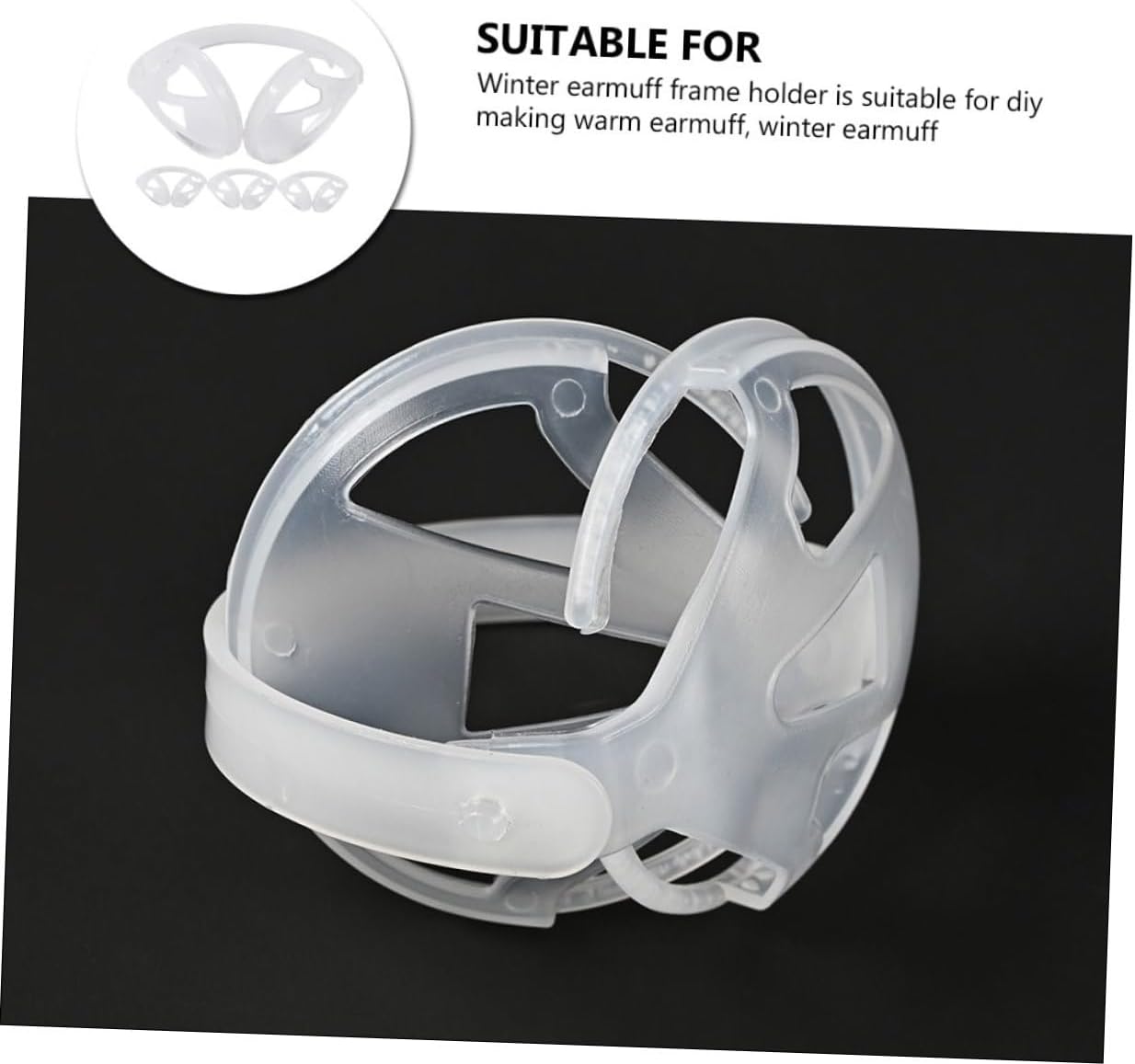 4 pcs DIY Winter Earmuff Frame Holder Plastic Rack for Making Warm Earmuffs for Ear Protection Cold Weather