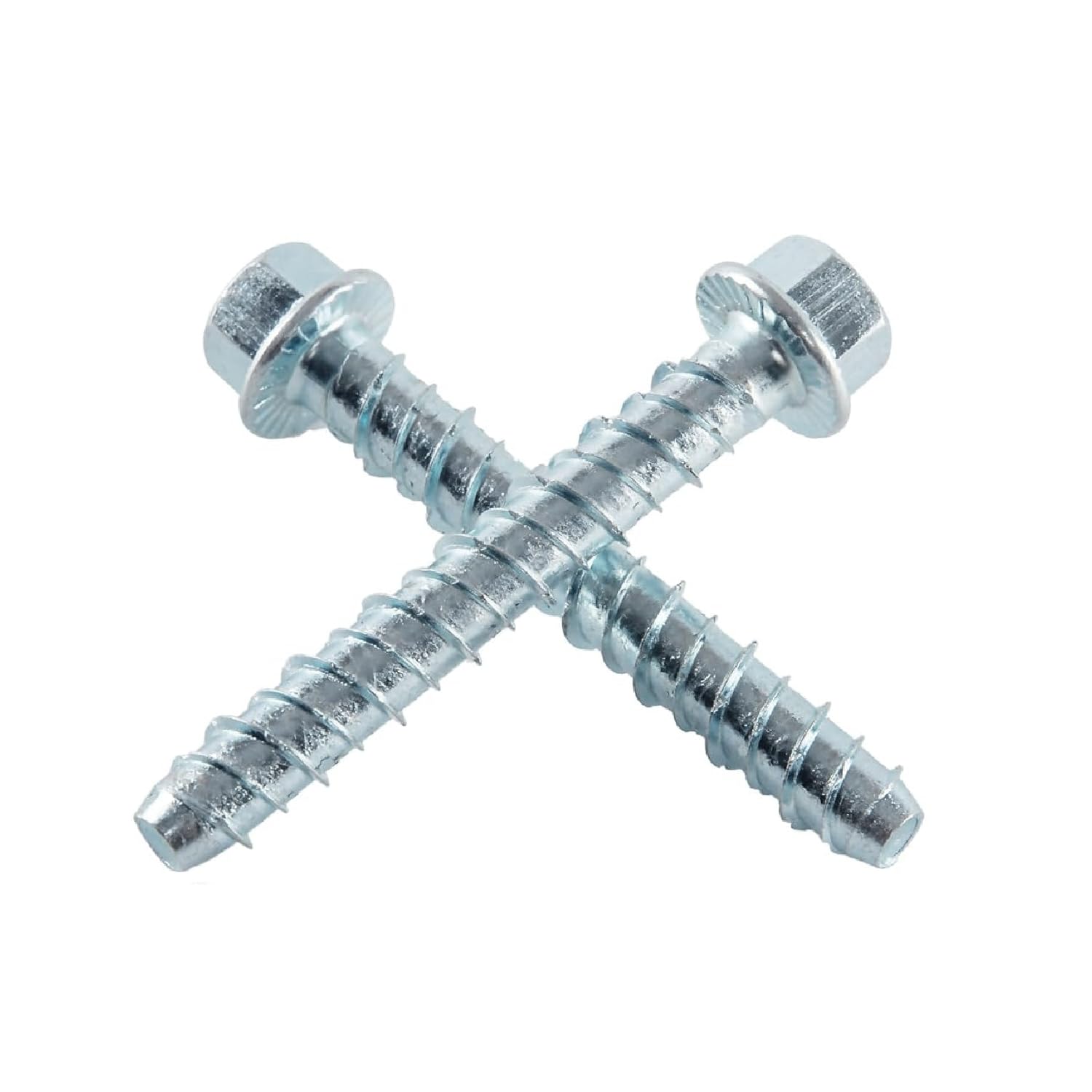 Merriway® BH08147 Self Tapping Concrete/Masonry Hex Head Bolts, BZP Steel M12 x 100mm, Pack of 2