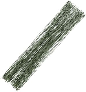 Floral Wire 26 Gauge, 100 Pcs Green Florist Flower Wire Stems Floral Wire for Crafts, Bouquet Stem Wrapping, Wreath Makin...