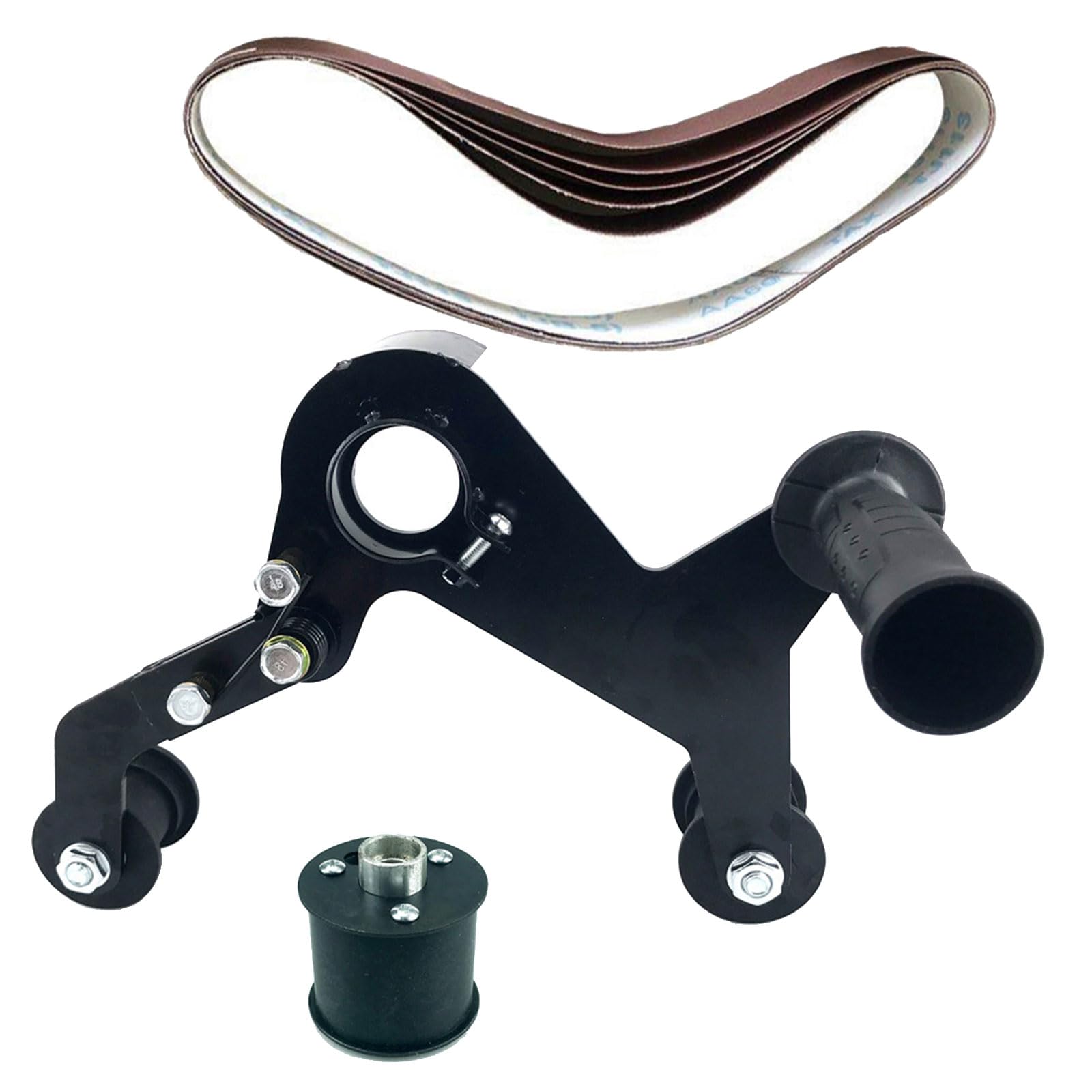 Accesorio universal para dispositivo de lijado de banda con tres opciones de tamaño para convertir amoladora angular en cabezal de cepillo profesional de acero inoxidable