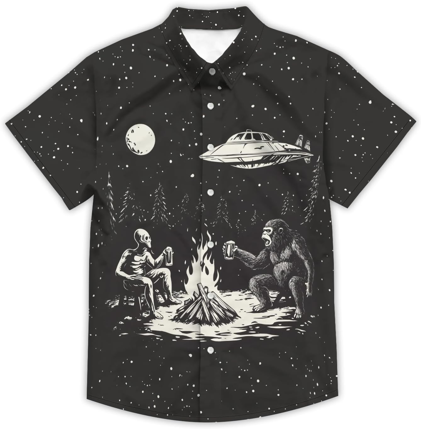 Funny Hawaiian Shirt Summer Beach Tropical Short Sleeve Holiday Print Aloha Shirt Casual Button Down Shirt image 3