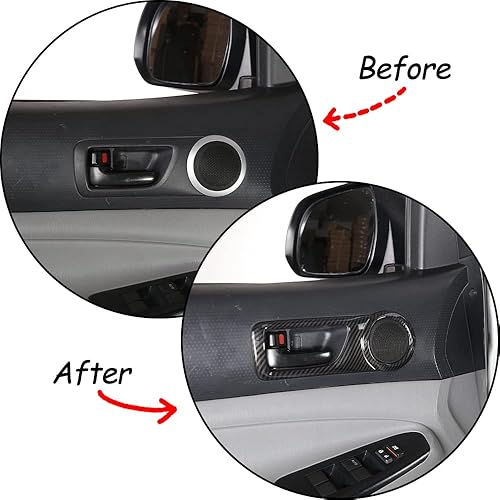 Miniatura 2 de Ajuste para Toyot*a Tacom*a 2005-2015 Marco de manija interior de puerta, ABS puerta interior agarre manija cubierta adhesivo embellecedor,