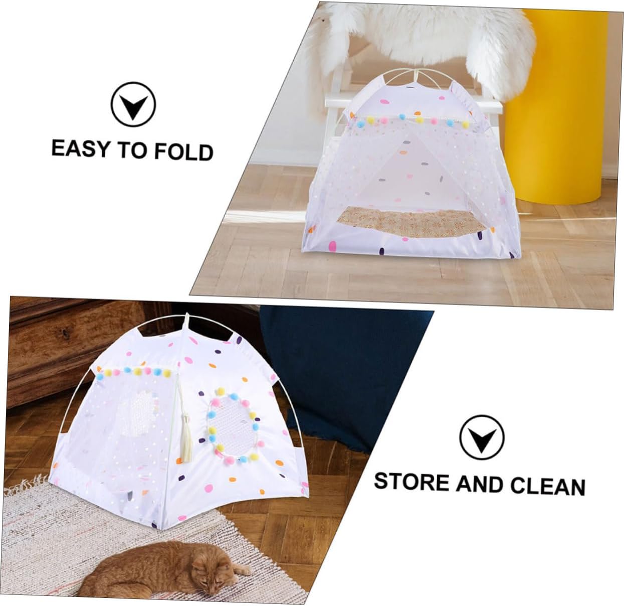 Detachable Dog Cat Tent Lightweight Pet Supplies Outdoor Pet Bed Ventilation Strong Sleeping House