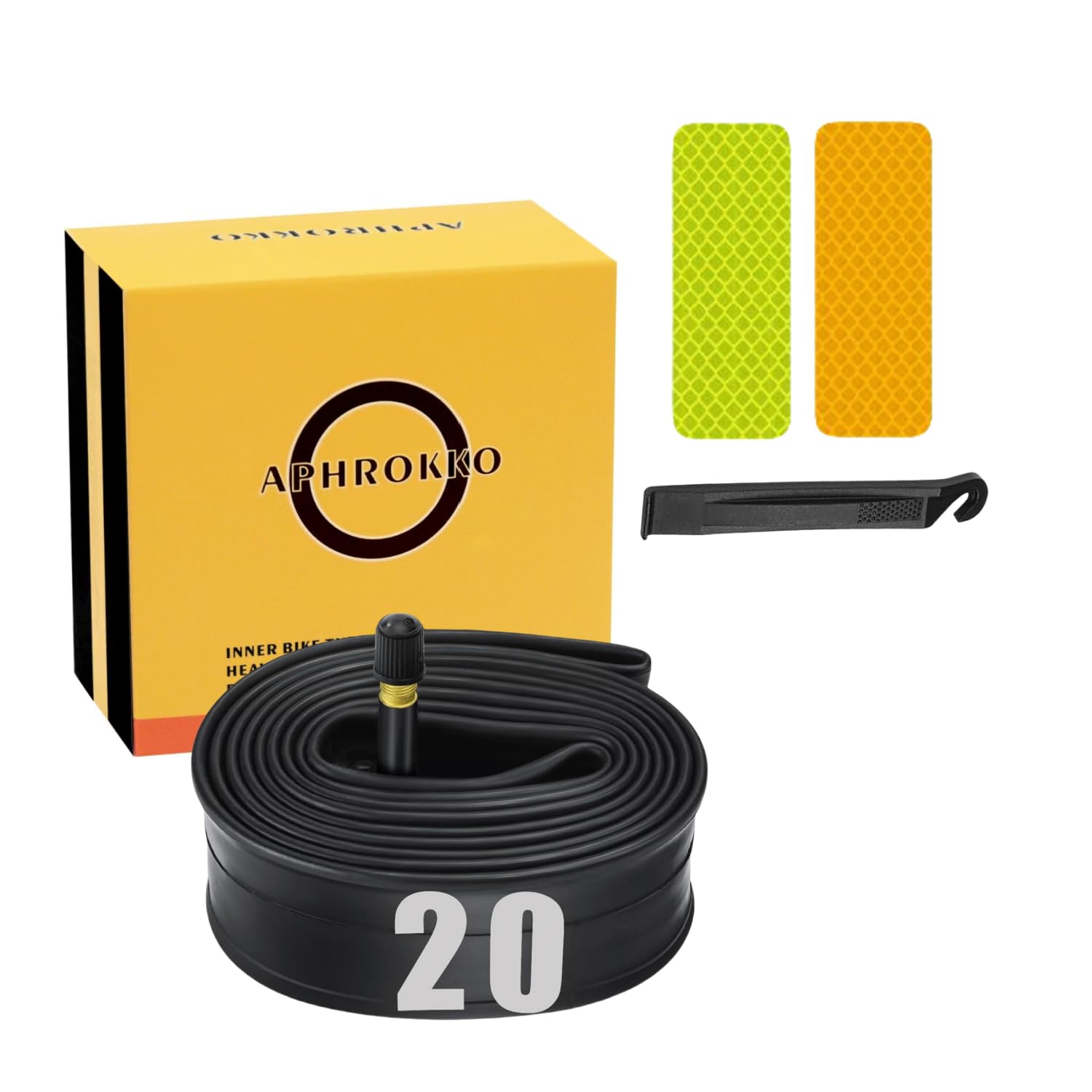 20'' Bike Tube, Aphrokko 20x4.0 Fat Tire Bike Tube Inner Tubes with Schrader Valve