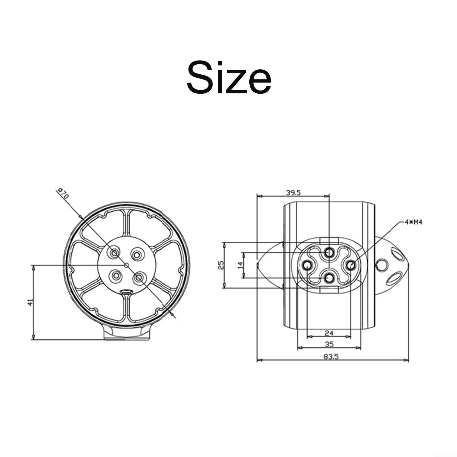 12-24V RC Jet Boat Motor subacuático Propulsor Motores eléctricos sin escobillas Motor de accionamiento para DIY ROV Robot RC Cebo Accesorios para barcos (1 par)