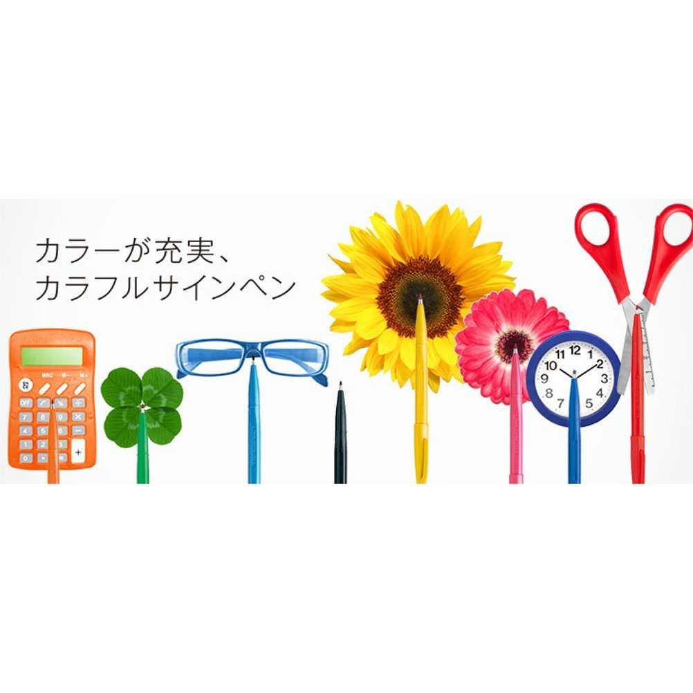 Amazon.co.jp: ぺんてる 水性ペン サインペン 青 S520-CD : 文房具