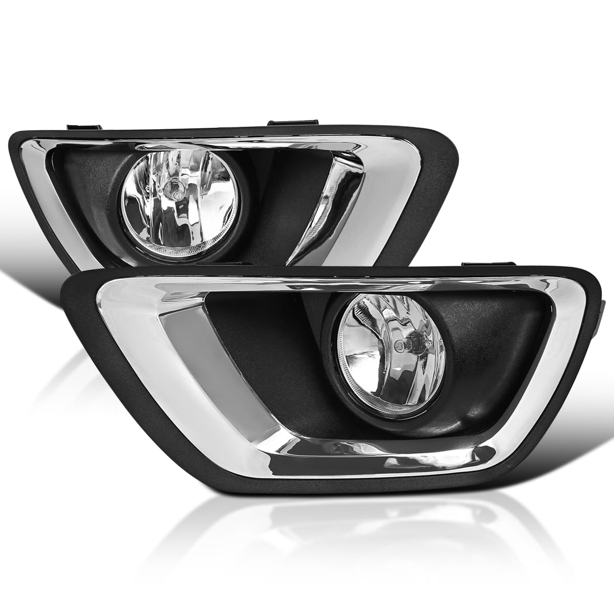 Spec-D Tuning Clear Driving Fog Lights + Bulbs Compatible with 2015-2017 Chevy Colorado L+R Pair Assembly