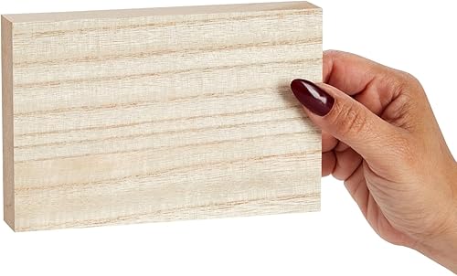 Miniatura 6 de Bright Creations - Bloques de madera sin terminar para manualidades, bloques para letreros, juegos para niños (4 unidades)