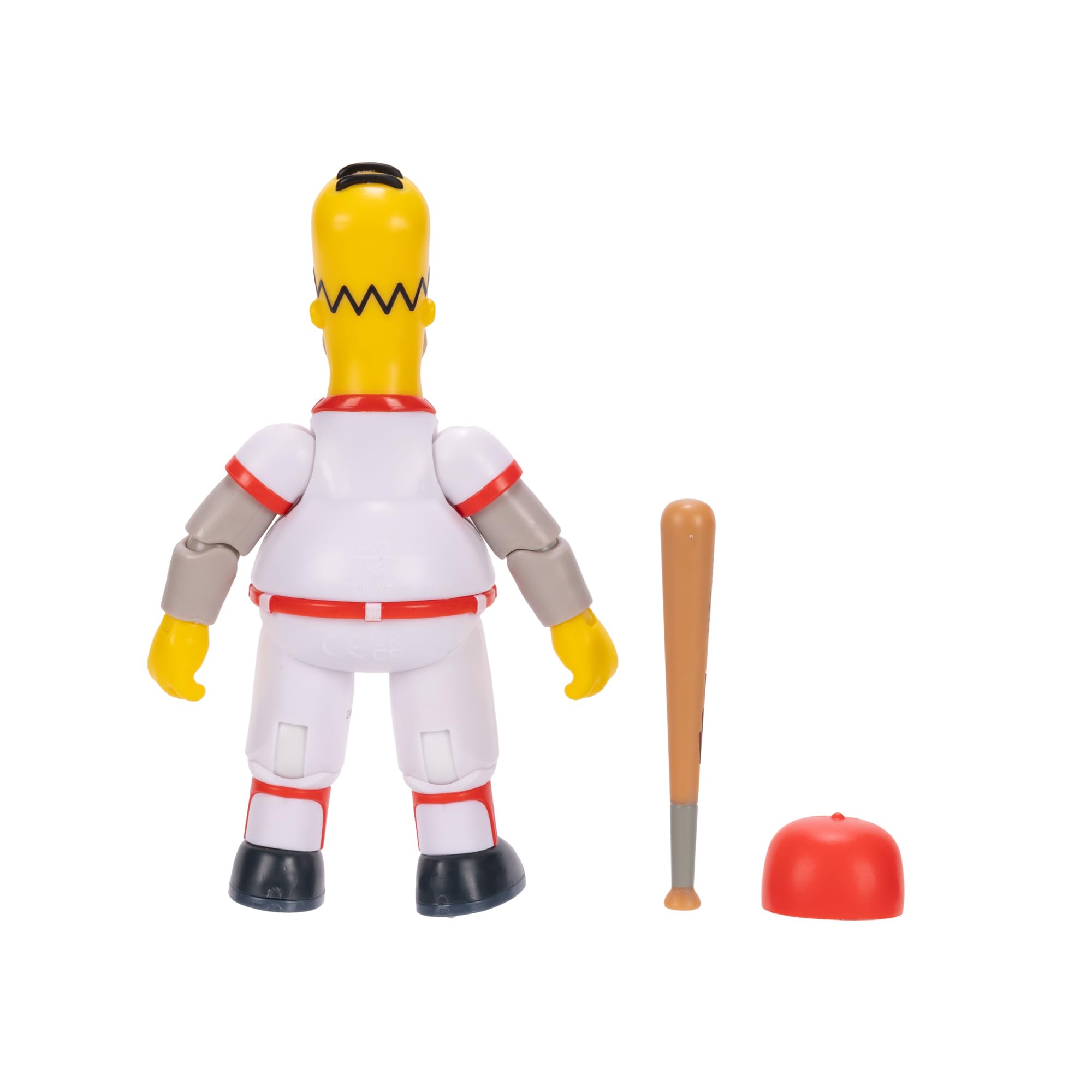 The Simpsons Action Figure da baseball Homer da 12,7 cm, con mazza e cappello rimovibile Wave #3