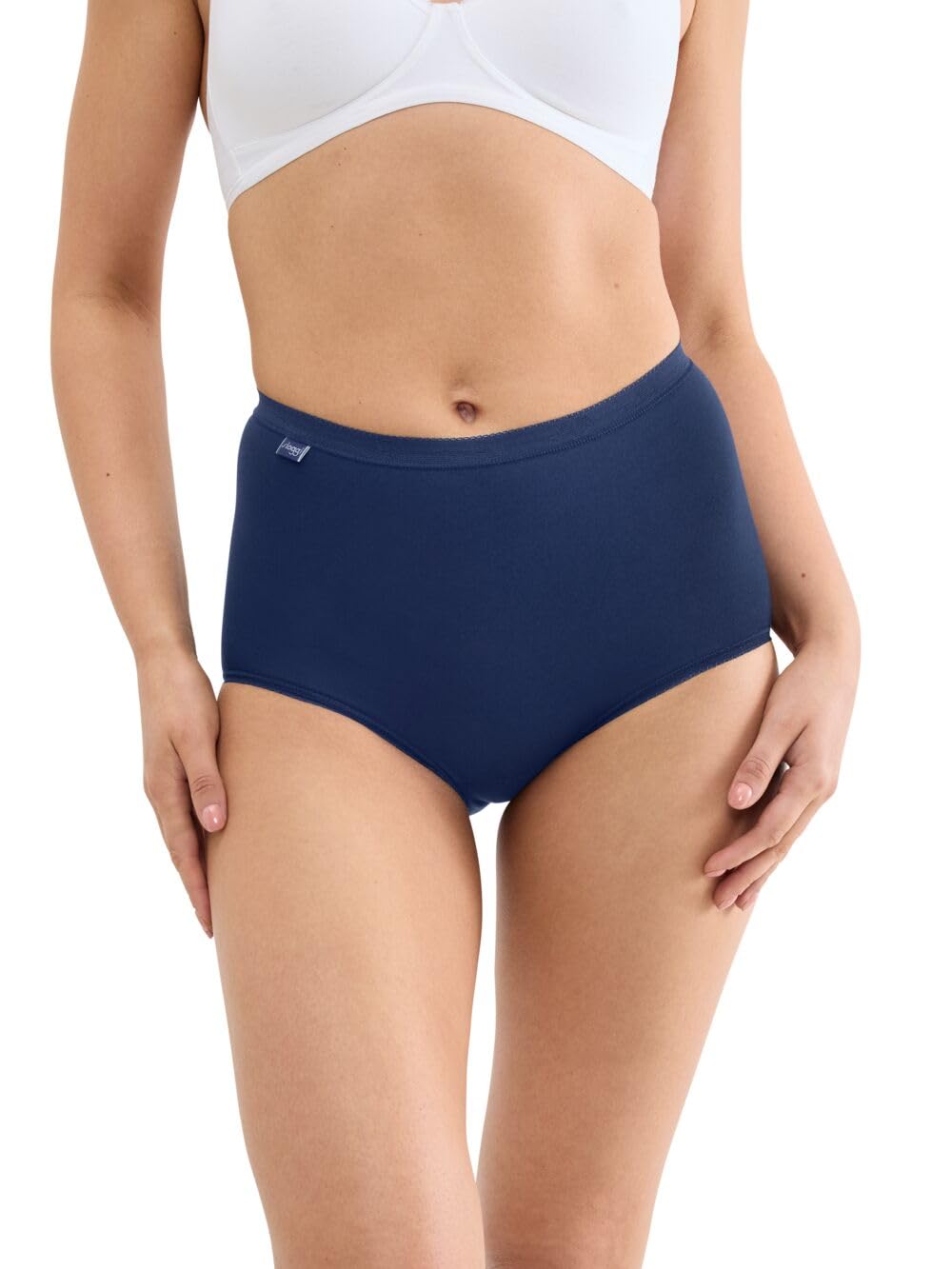 Sloggi Womens Basic+ Cotton Rich Maxi Brief 4 Pack Black, White, Grey or Skin
