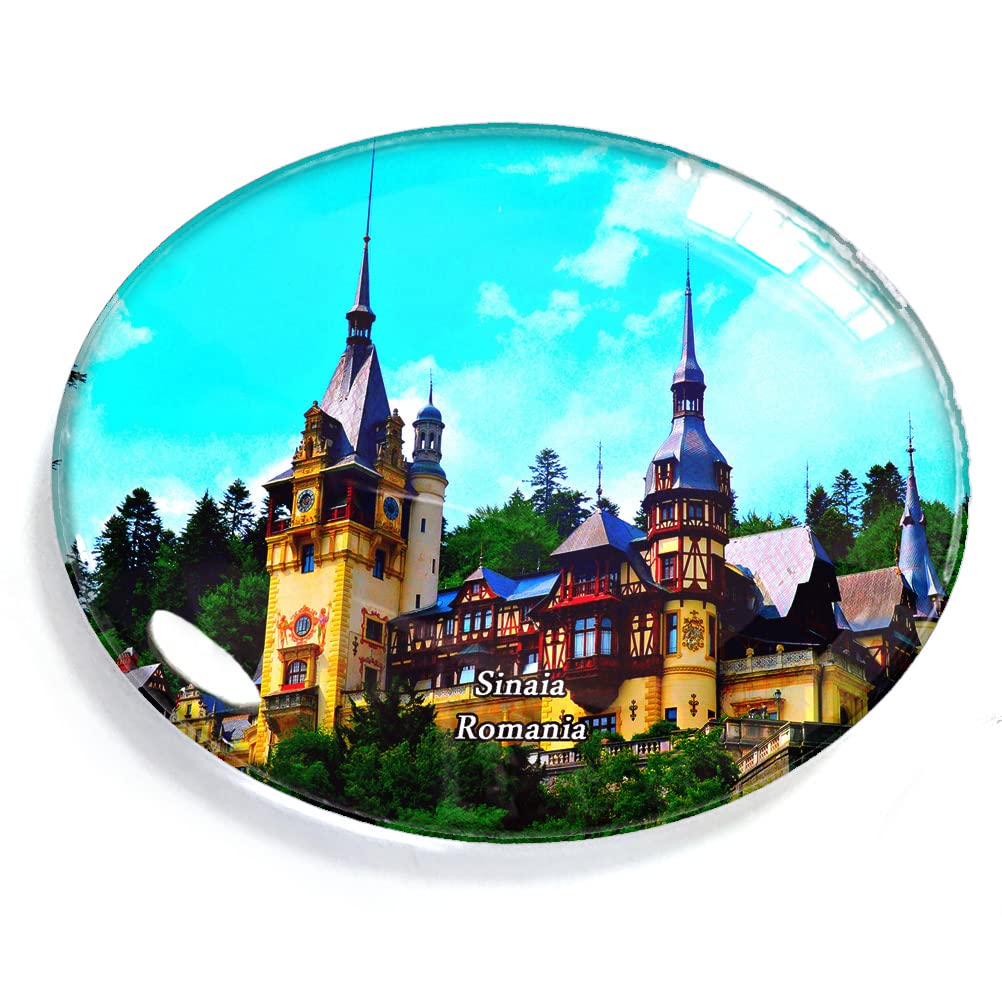 Sinaia Romania Magnet Fridge Refrigerator Freezer Magnet Sticker Souvenir Decorations Oval Crystal Magnet Kitchen Whiteboard