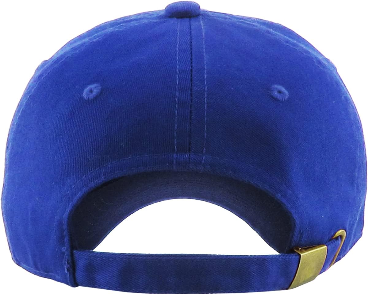 Original Classic Trucker Low Profile Hat Men Women Baseball Cap Dad Hat Adjustable Unconstructed Plain Cap One Size Royal Blue