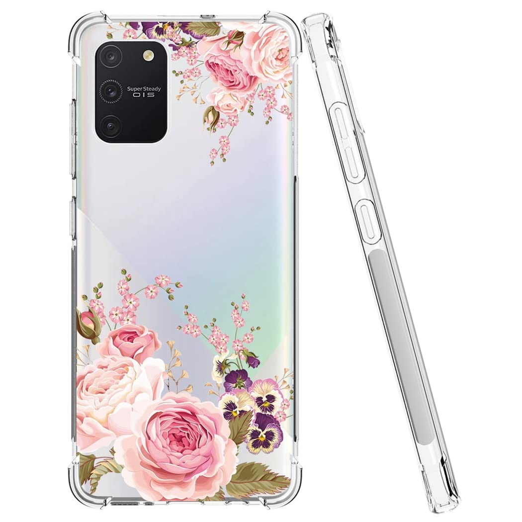Cover per Galaxy S10 Lite, Cover carina per SM-G770F Trasparente con bordi flessibili in TPU gomma morbida e silicone Custodia per Samsung Galaxy S10 Lite Rosa
