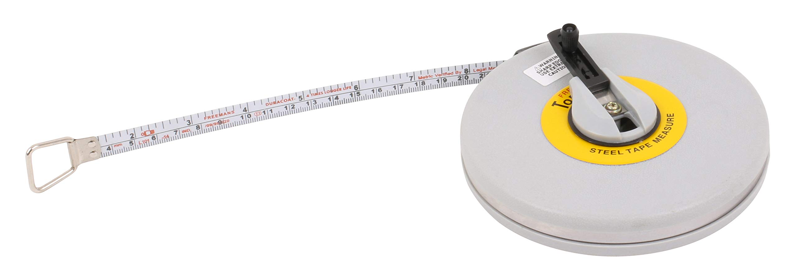 HAEST Mètre à Ruban en Acier pour Les compétitions - 10,00 m - 20,00 m - 30,00 m - 50,00 m - avec boîtier