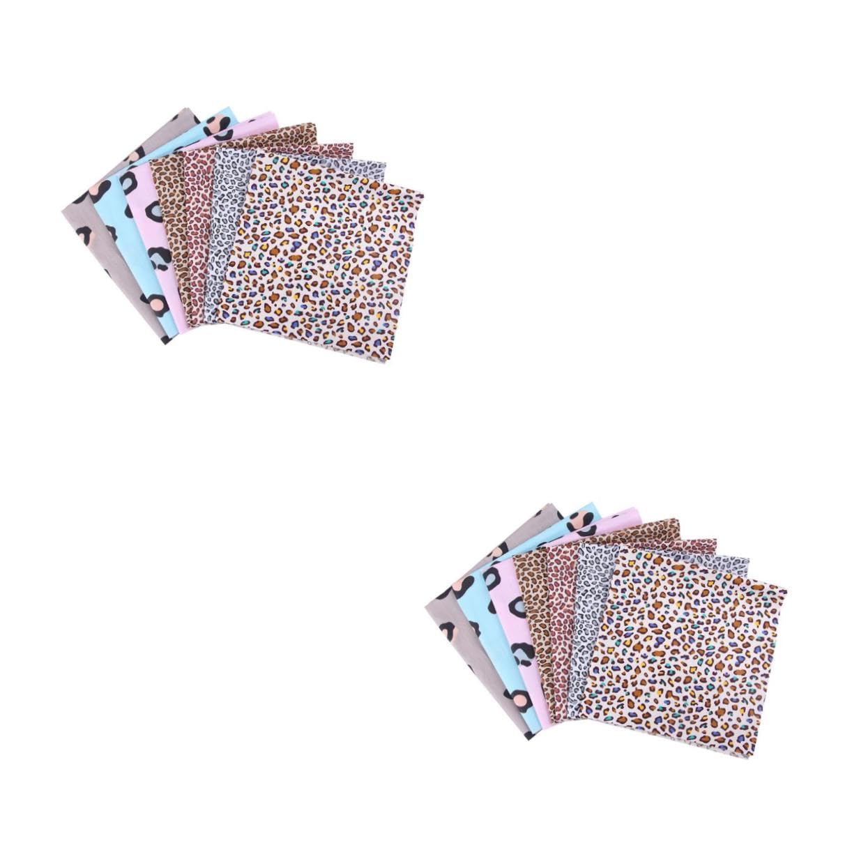 Housoutil 2 Series Tela De Algodón Con Estampado De Para Diy Kit Para Patchwork Y Manualidades 7 Piezas*2