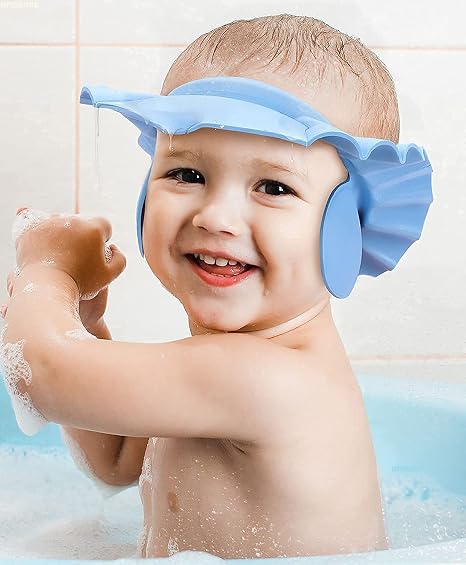 Baby Shower Cap | Adjustable Baby Bath Visor | Waterproof Shampoo Protection Hat for Infants and Toddlers | Soft & Safe Bathing Accessory (multi color)