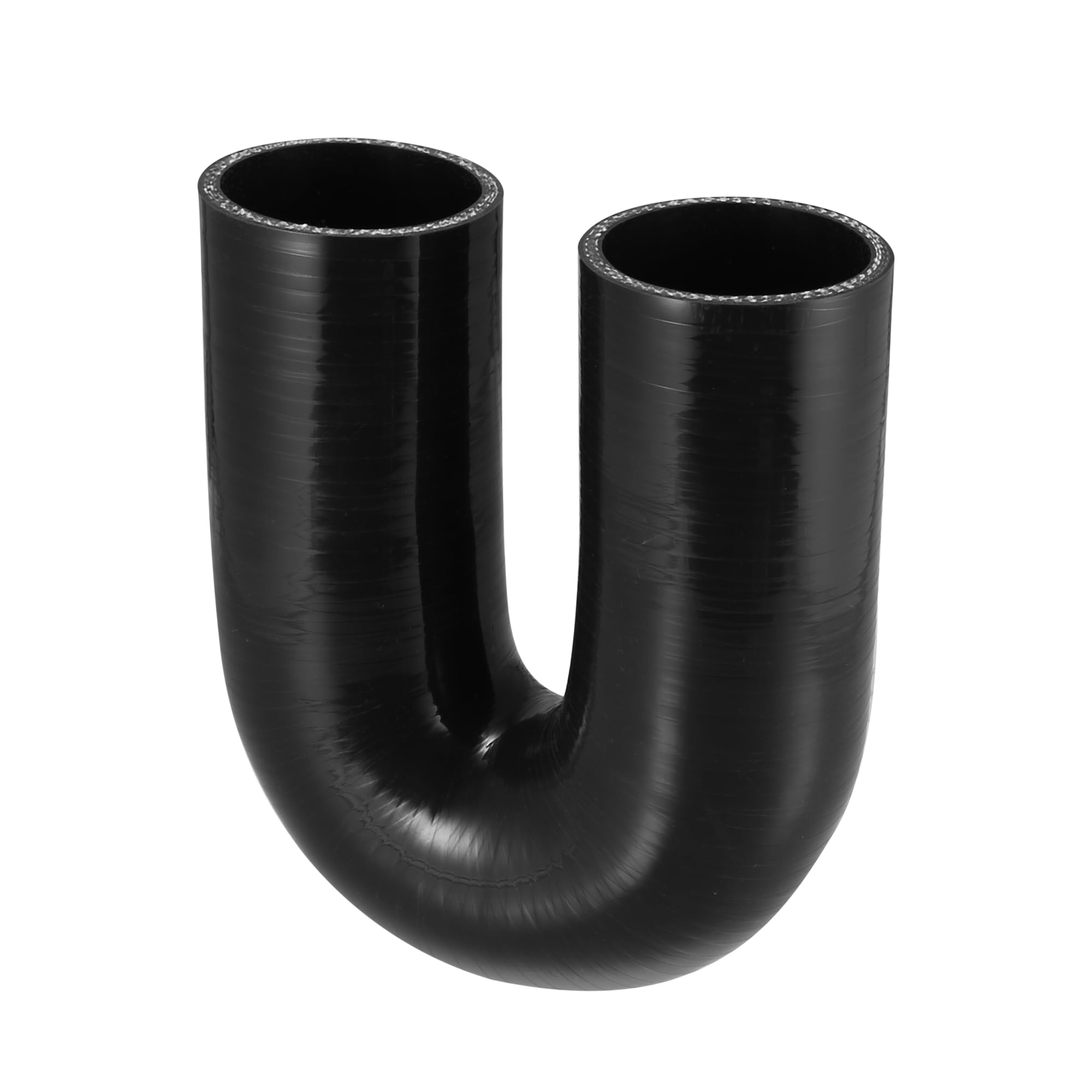X AUTOHAUX 57mm 2.25" ID 180 grados silicona reductor manguera tubo negro para coche