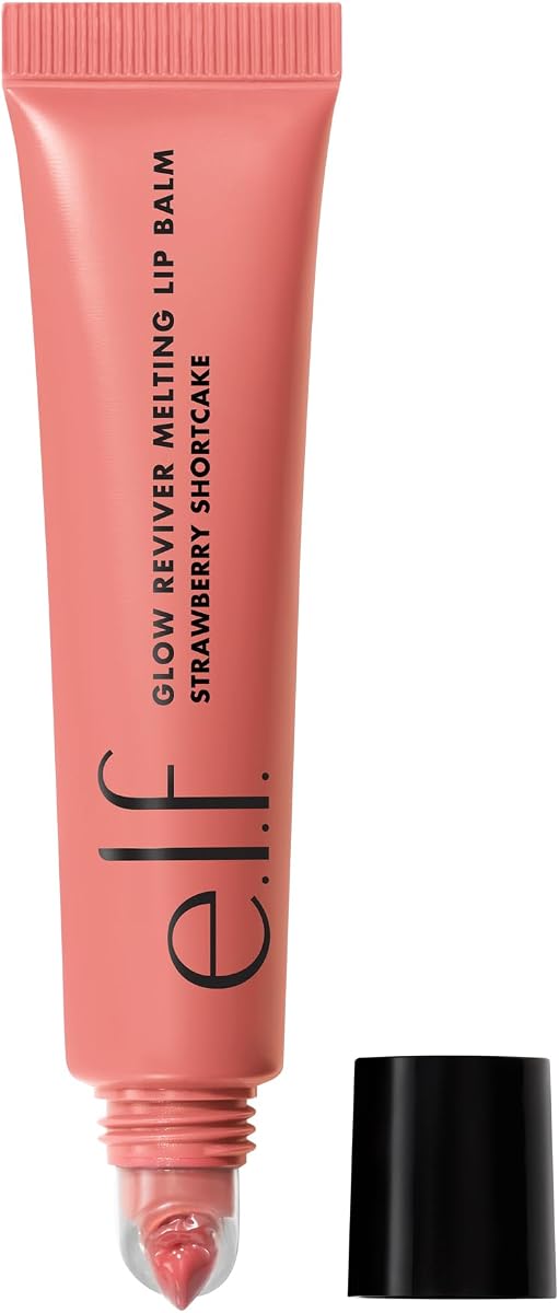 duende. Bálsamo labial fundente Glow Reviver, bálsamo labial hidratante con color para un acabado brillante y labios suaves y flexibles, vegano y sin crueldad animal, tarta de fresa