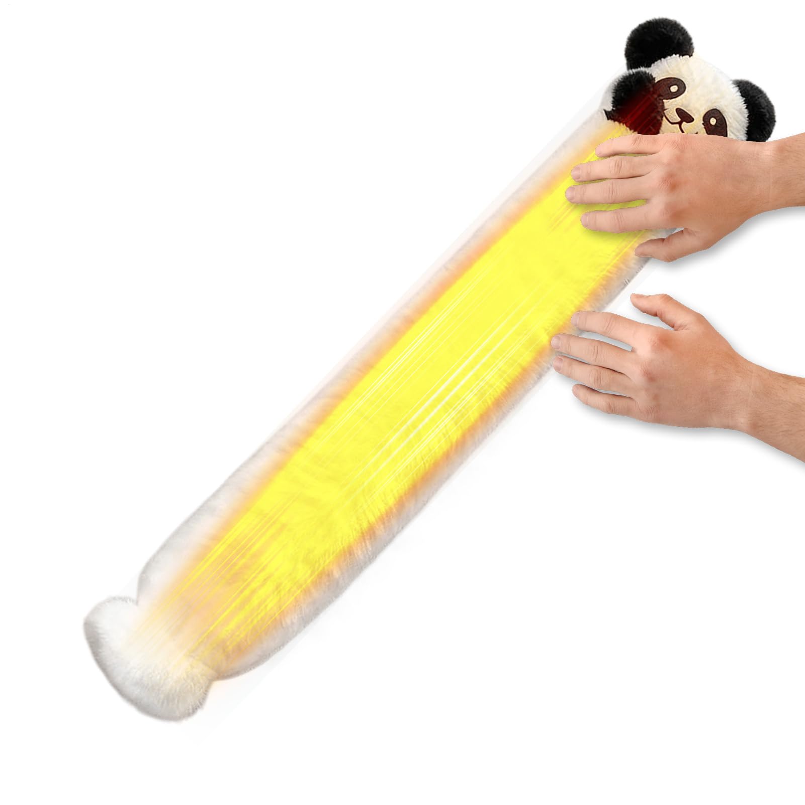 Bolsa de agua caliente larga de 2.4 L con funda suave para aliviar el dolor de espalda en casa 8