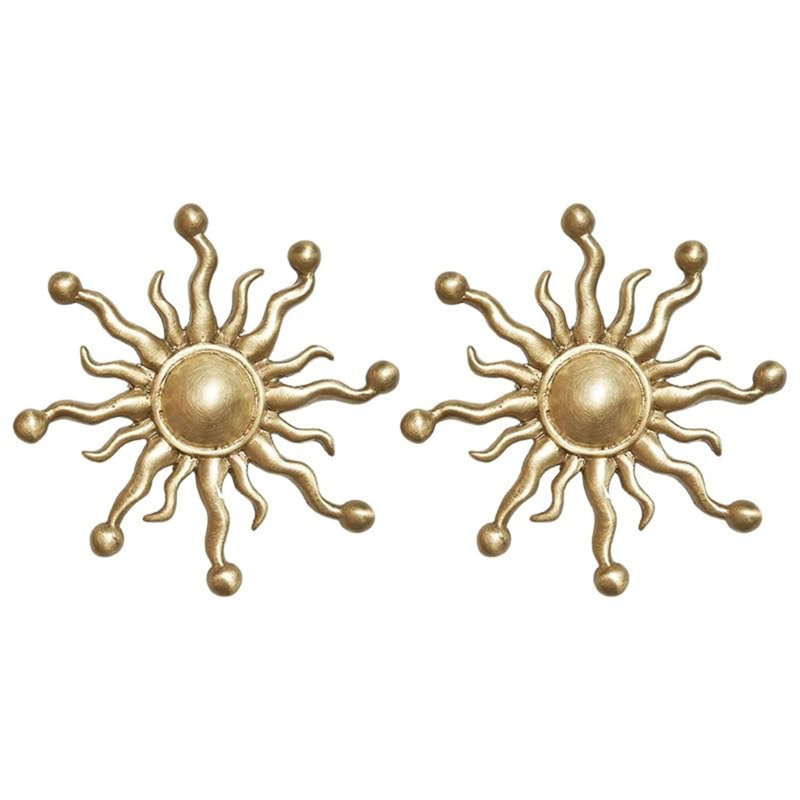Cunzjia Brass Dressers Knob Unique Kitchen Cabinet Door Handle Wardrobe Pulls Sun Shape Drawer Knob Furniture Hardware