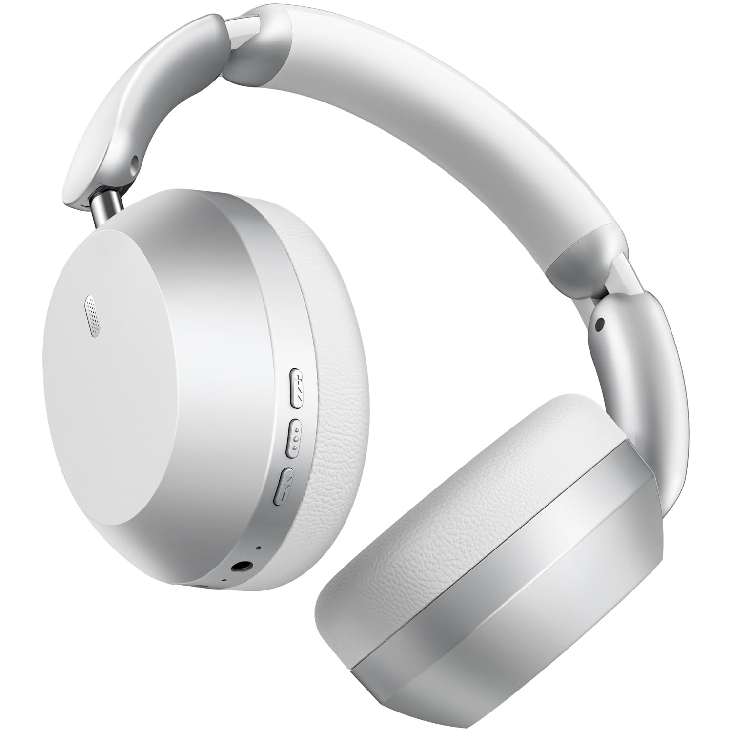 wentronic y04 bluetooth headphones active noise cancelling wireless over ear headsets 48 hours playtime high sound quality foldable earphones with soft ear cushion for travel - silver