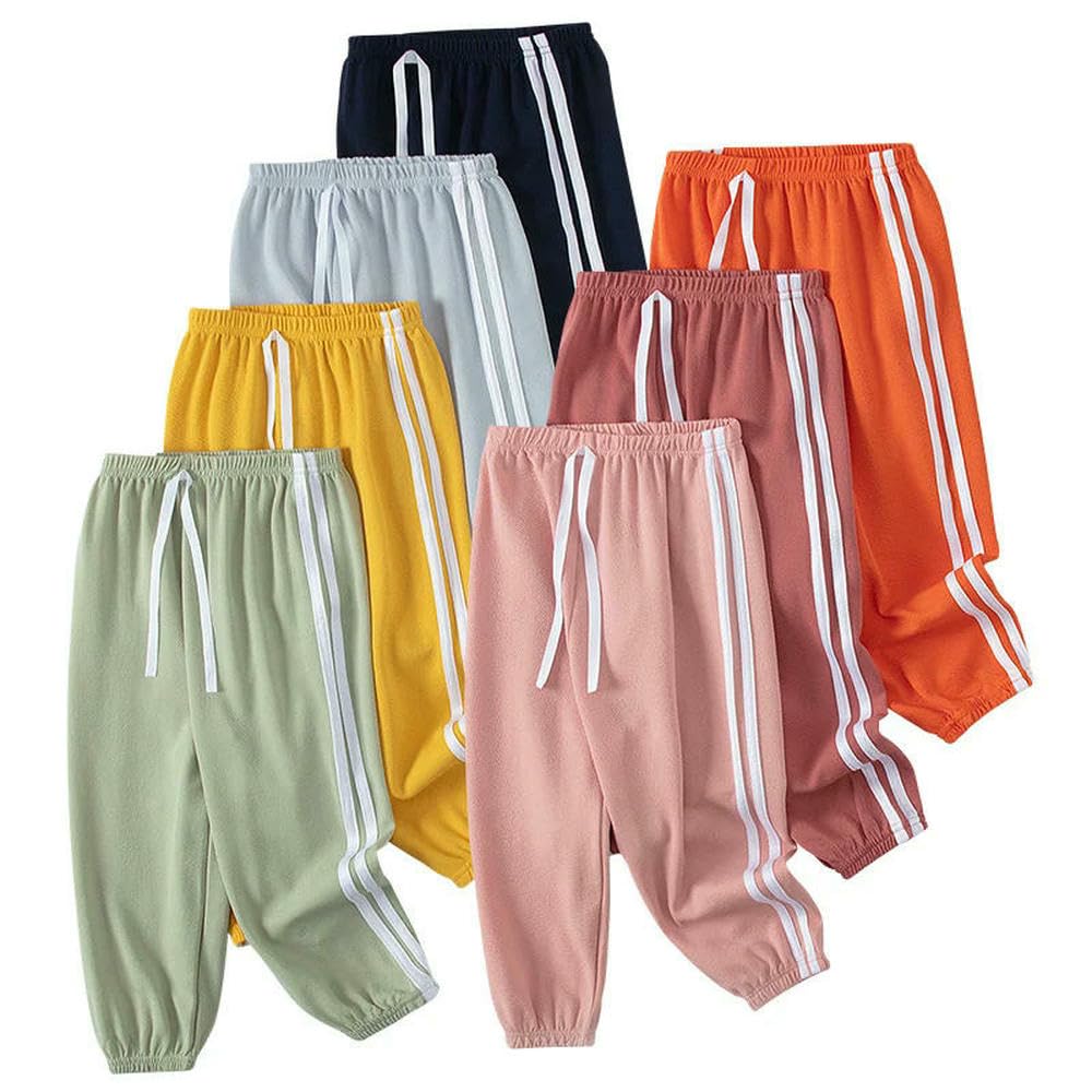GLDFW 1/4 pezzi pantaloni estivi per bambini in tinta unita versatili casual per ragazzi e ragazze comodi pantaloni sportivi con protezione solare