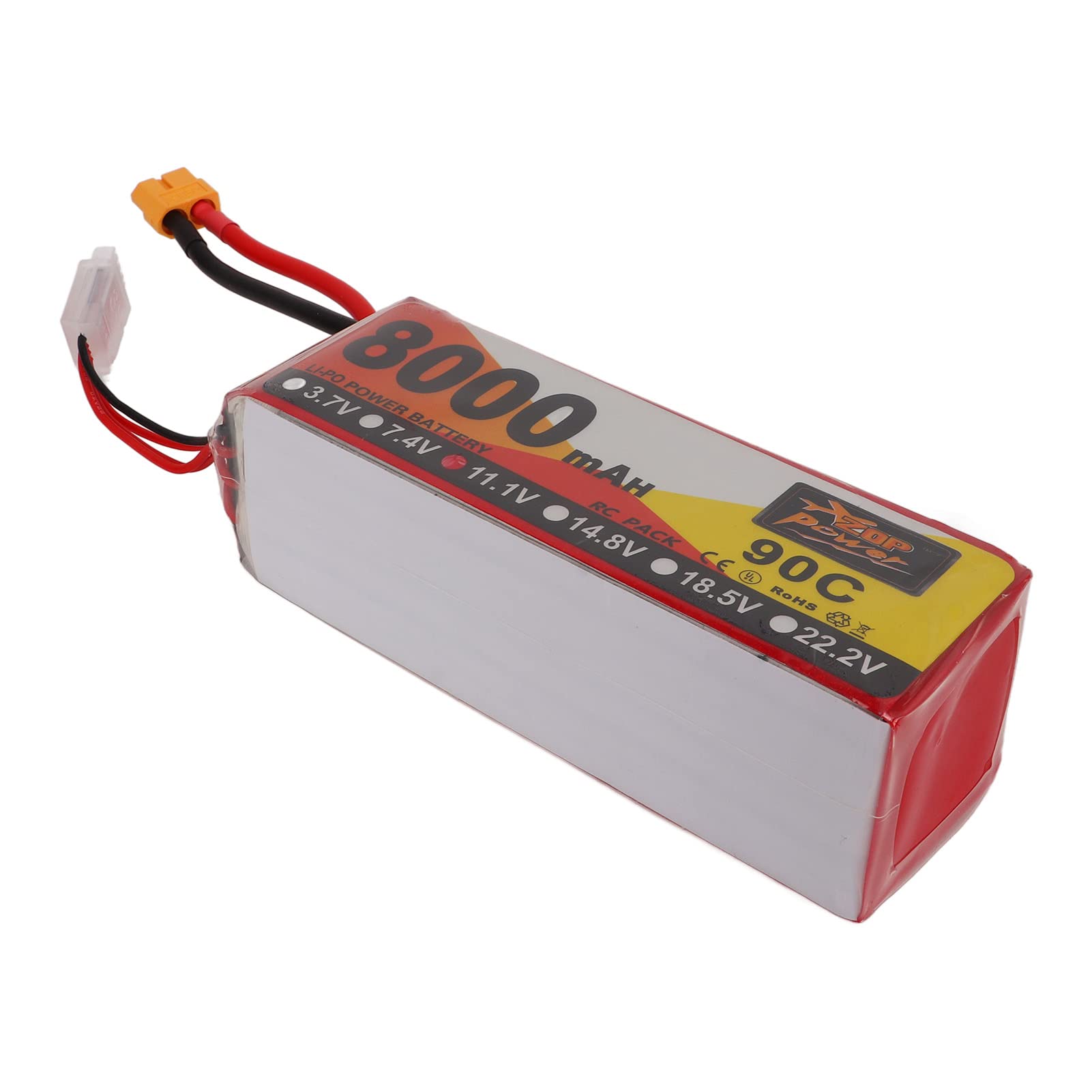 Fdit Batteria RC Lipo a Lunga Durata 8000mAh 11.1V 3S 90C Guscio Rigido per Camion Cisterna FPV Quadcopter