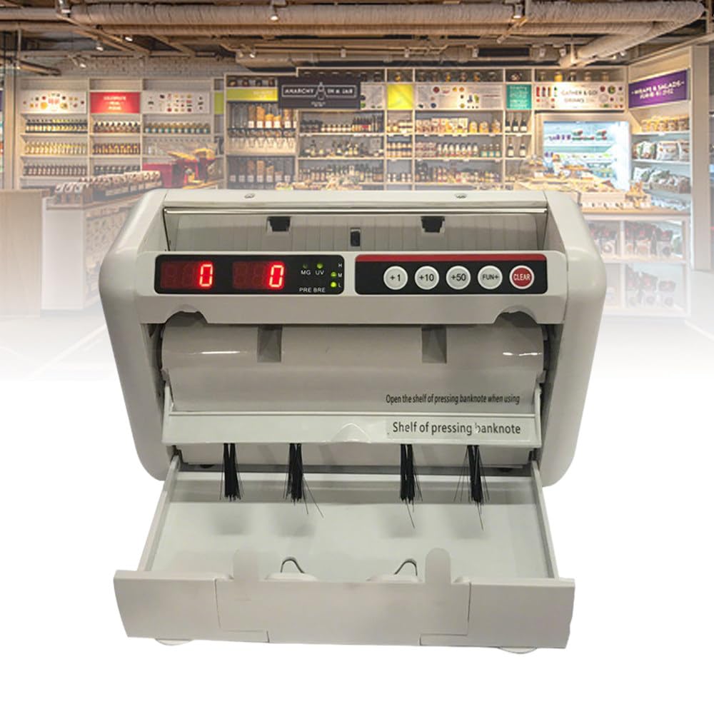 Contatore di Banconote,Macchina Conta Soldi,Portatile,Professionale,Ad Alta velocità,800 Note/Minuto,Rilevamento Preciso,Intervallo di Conteggio 1-999,per Aziende