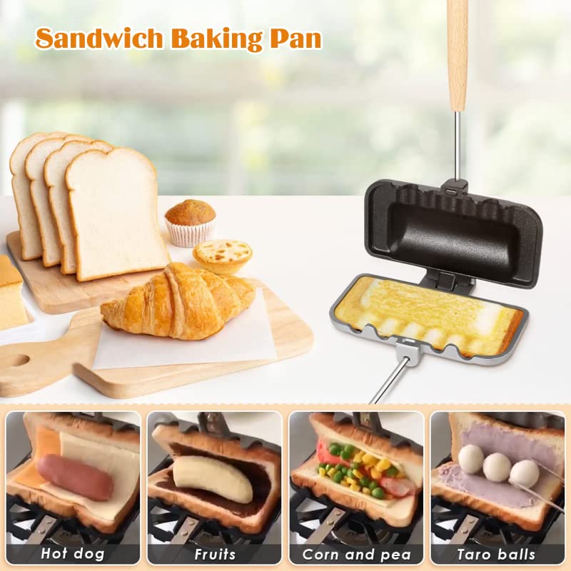 Amazon.com: 4w1h Sandwich Maker Double-Sided Sandwich Pan Non
