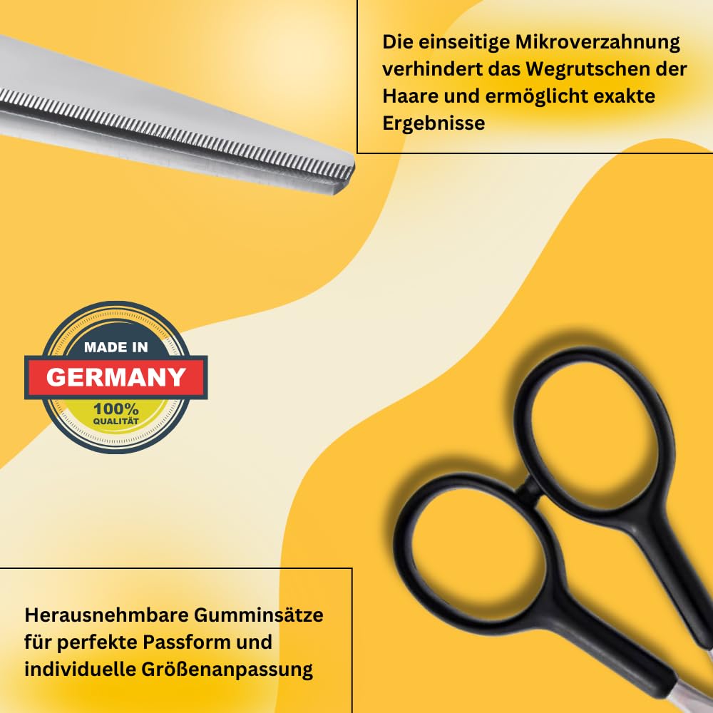 Cerena® – Friseurschere Academy aus Edelstahl mit einseitiger Mikroverzahnung – Haarschere Solingen, Haarschneideschere, 5,5" - 14 cm