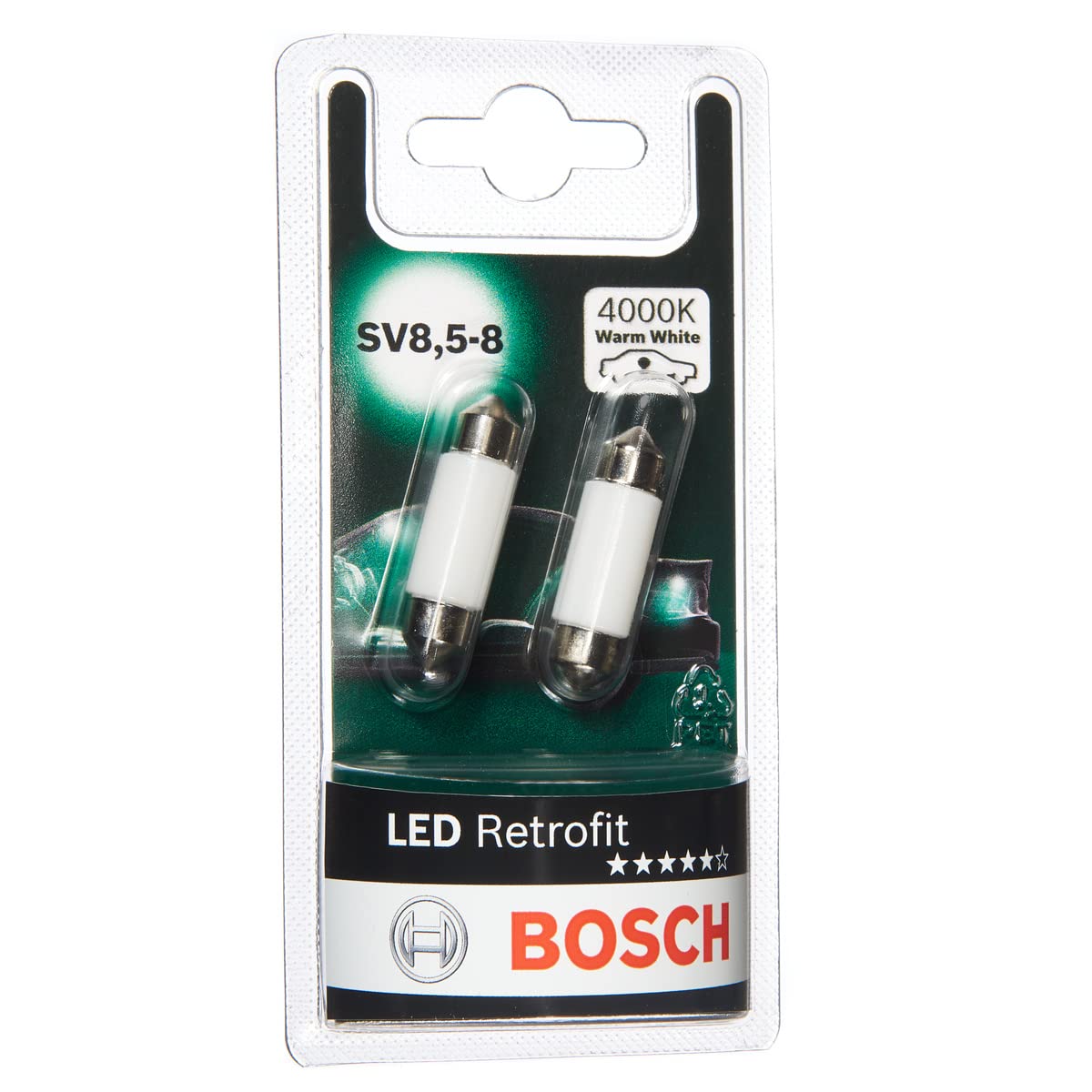 Bosch Bosch -C5W (- 239) LED Retrofit Car Light Bulbs - 12 V 1 W SV8,5-8 35 mm - 2 Bulbs