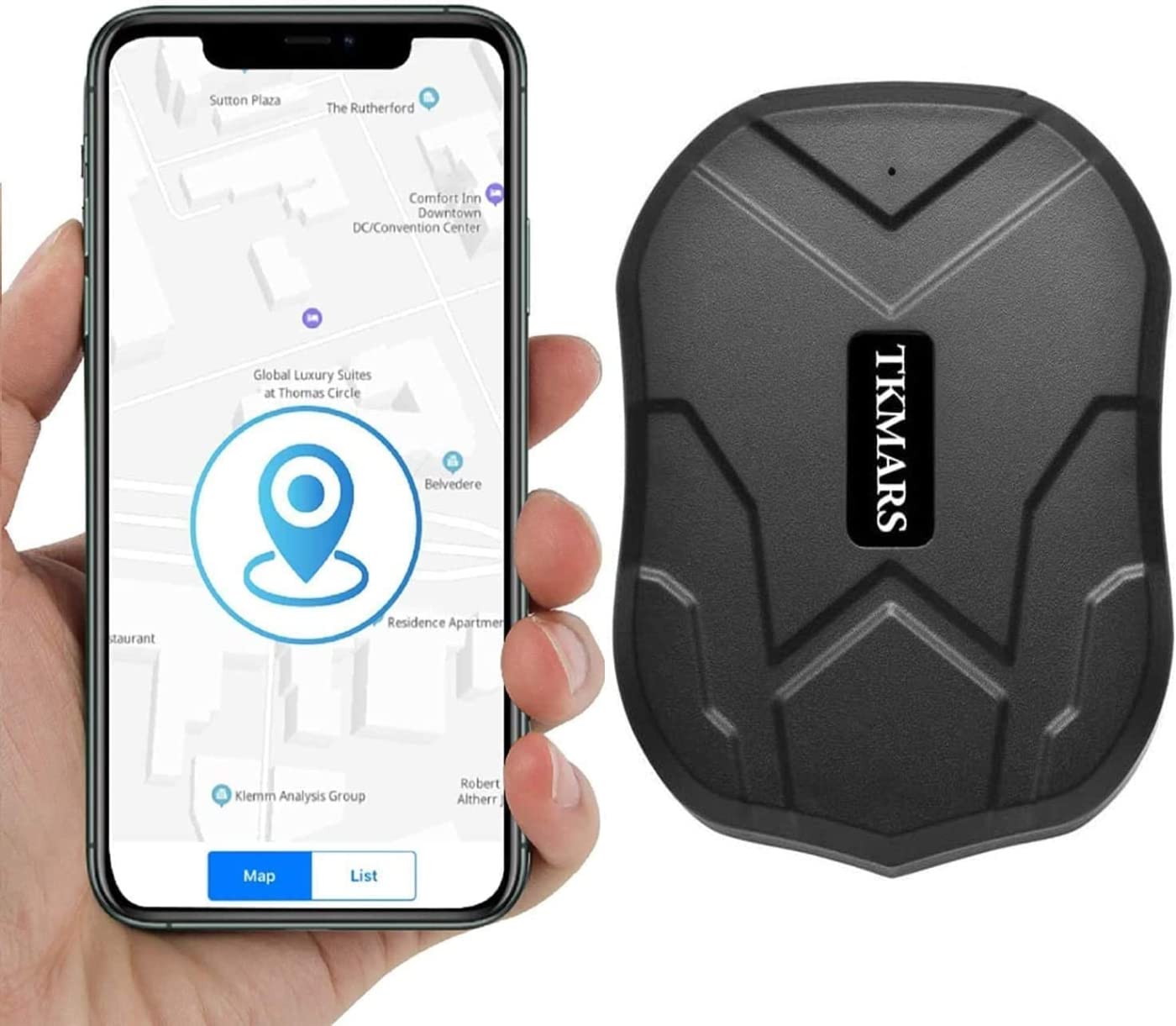 GPS Tracker 5000mAh Car Tracker Magnetic Waterproof Anti-Theft Tracker Device Real-Time Positioning GPS Locator With Vibration Alarm Geofence for Car Motorcycle Vehicles & Fleets TK905