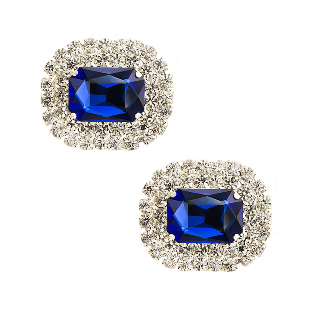 Ruihfas Bridal Wedding Shoes Dress Hat Accessories Fashion Rhinestones Crystal Shoe Clips 2 Pcs