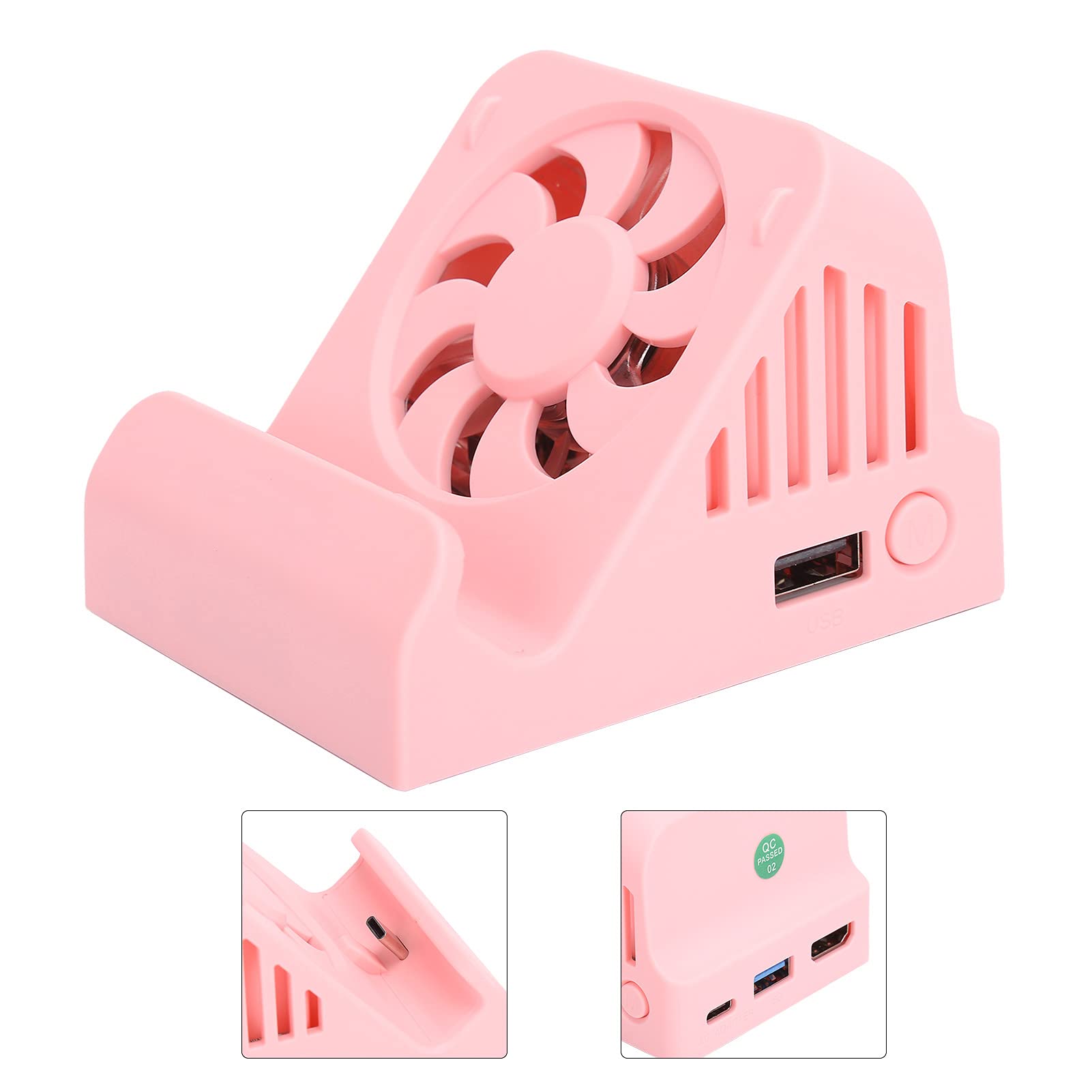 Domary Supporto per Console di Gioco Lite con Ventola di Raffreddamento e Convertitore Video, Facile da Usare, Design Portatile, Struttura Leggera in ABS