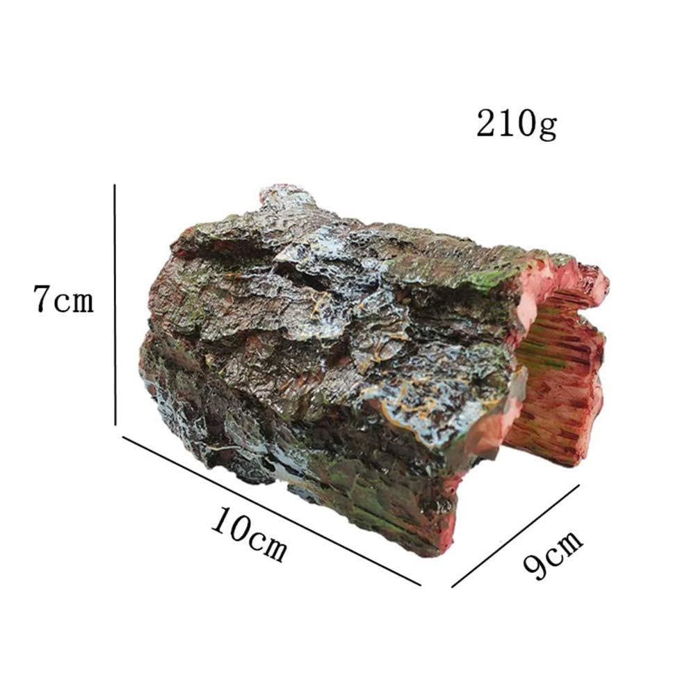 Amazon | 爬虫類シェルター 隠れ家 木の洞窟 生息地の装飾 模造樹皮