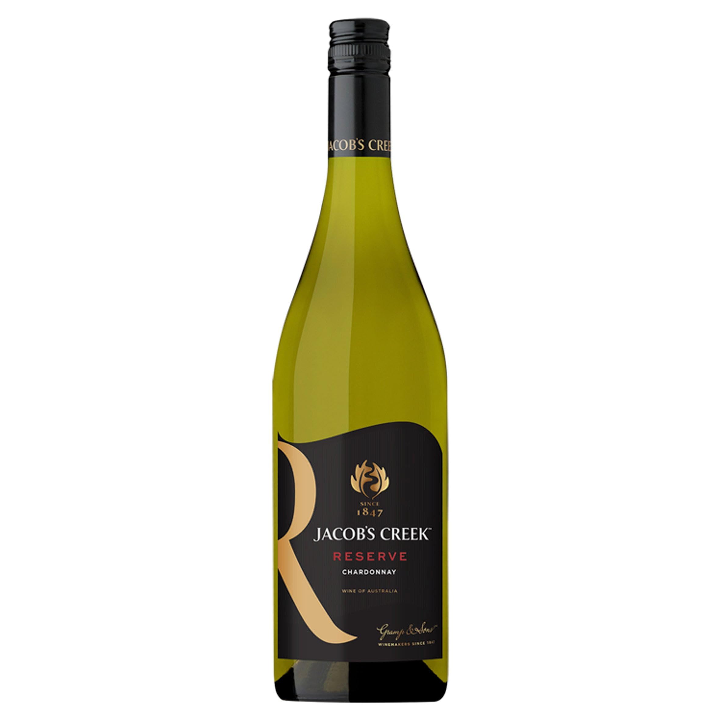 Jacobs Creek Reserve Chardonnay White Wine, 75 cl (alcohol percentage may vary)