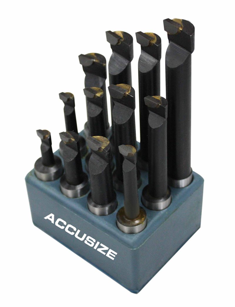 Accusize Carbide Boring Bar Set - 9 Pcs, 1/2 Inch -7